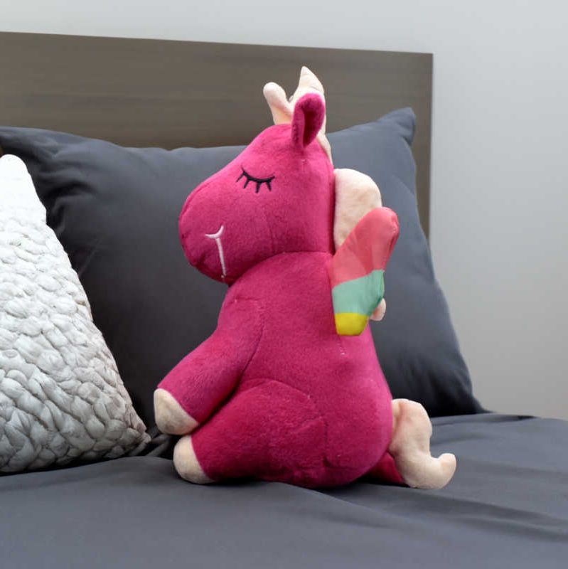 Pembe Oturan Unicorn Peluş Oyuncak Ayı - Hediye