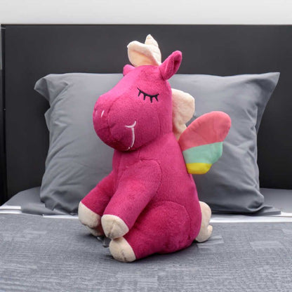 Pembe Oturan Unicorn Peluş Oyuncak Ayı - Hediye