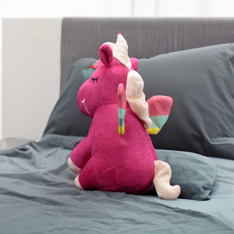 Pembe Oturan Unicorn Peluş Oyuncak Ayı - Hediye