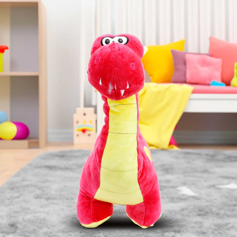 Kırmızı Renk Dinozor Peluş Oyuncak Hediye 45CM