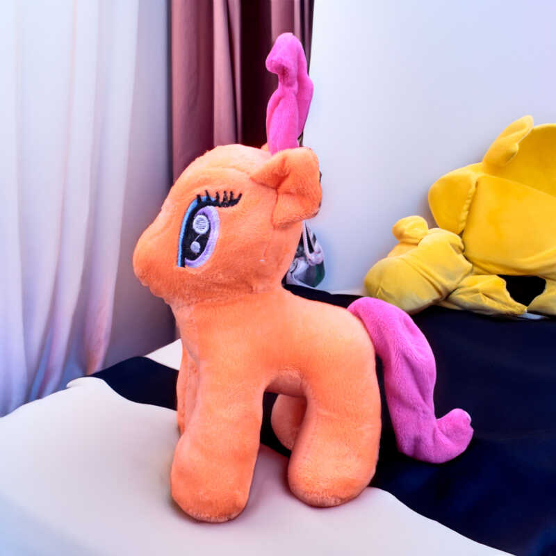 30 CM Peluş Turuncu Unicorn